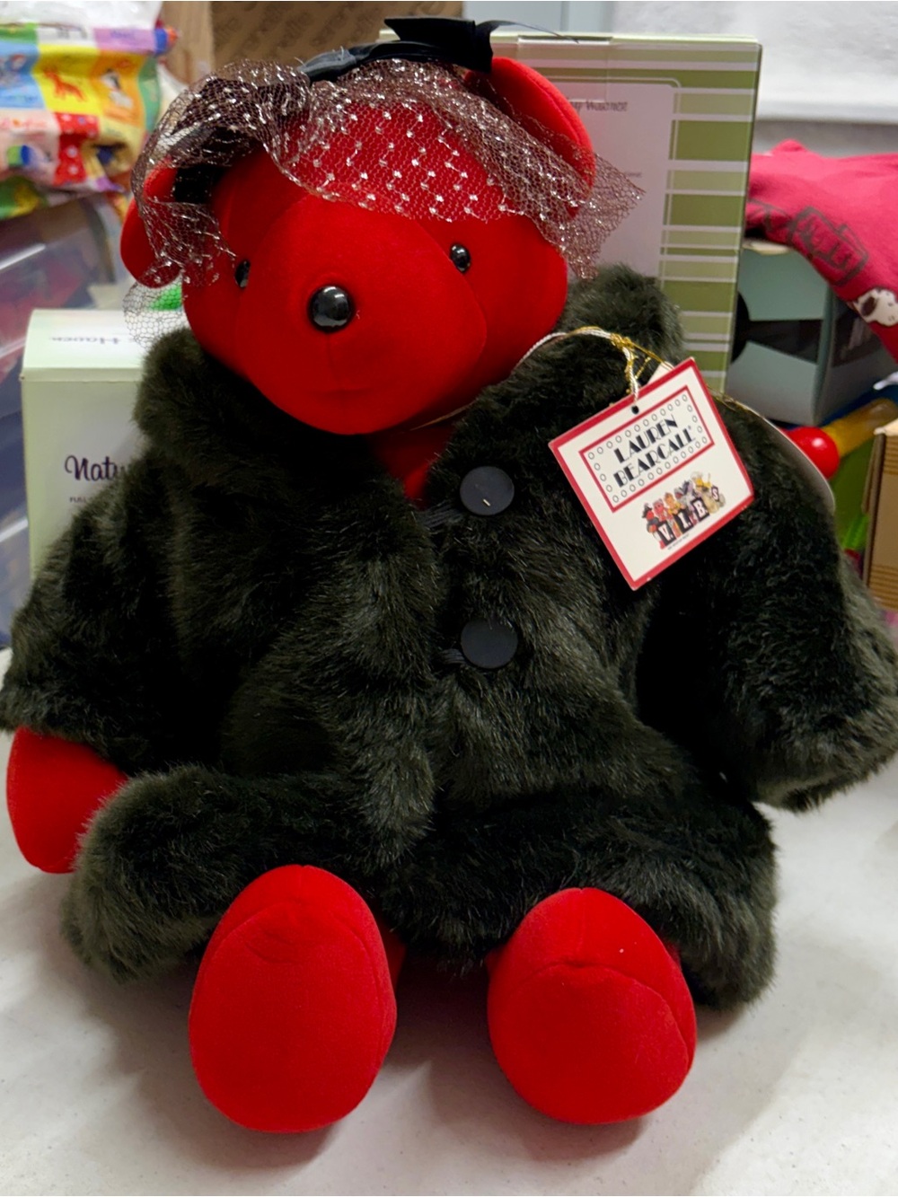 vintage "Lauren Bearcall" collectible teddy bear w/ all tags